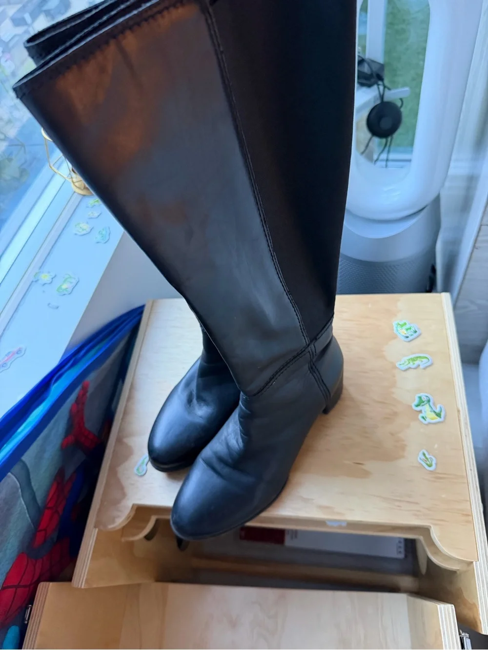 Naturalizer Black Over-the-Knee Leather Boots